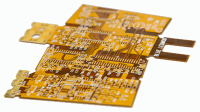 gold circuitboard